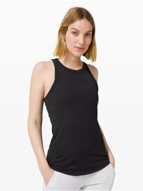 NWOT Lululemon Full Day Ahead Tank Ribbed Midnight Black Size 6